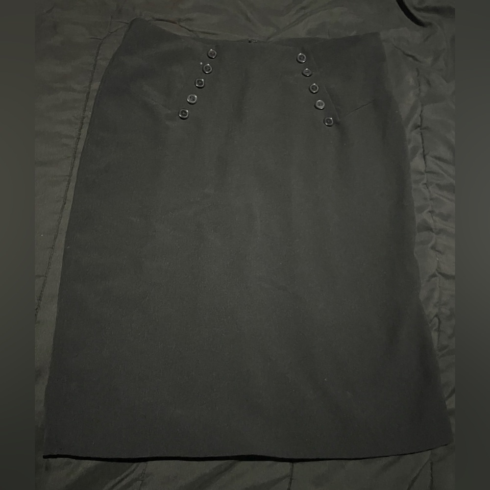 90s Y2K Black Midi Skirt